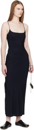 MM6 Maison Margiela Black Long Jersey Maxi Dress