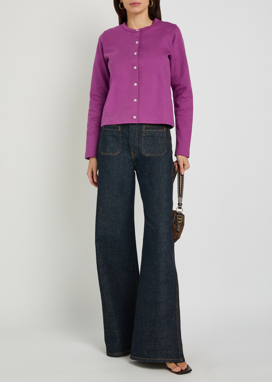 Flore Flore Poppy Cotton Cardigan Purple