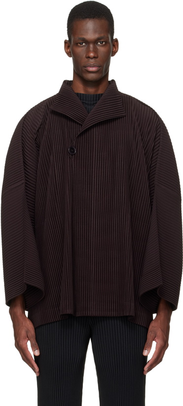 Photo: HOMME PLISSÉ ISSEY MIYAKE Brown Wear Or Wrap Jacket