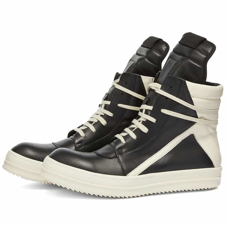 Photo: Rick Owens Men's Geobasket Sneakers in Black/White