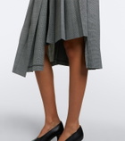 Junya Watanabe Houndstooth pleated asymmetric midi dress