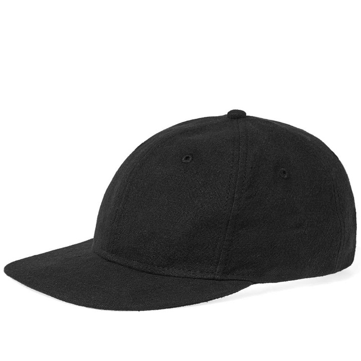 Photo: Wings + Horns Washed Linen 6-Panel Cap Black