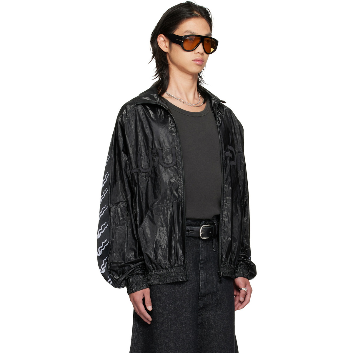 LU'U DAN Black LD Windbreaker Jacket