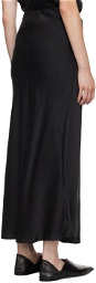 Silk Laundry Black Bias Cut Midi Skirt