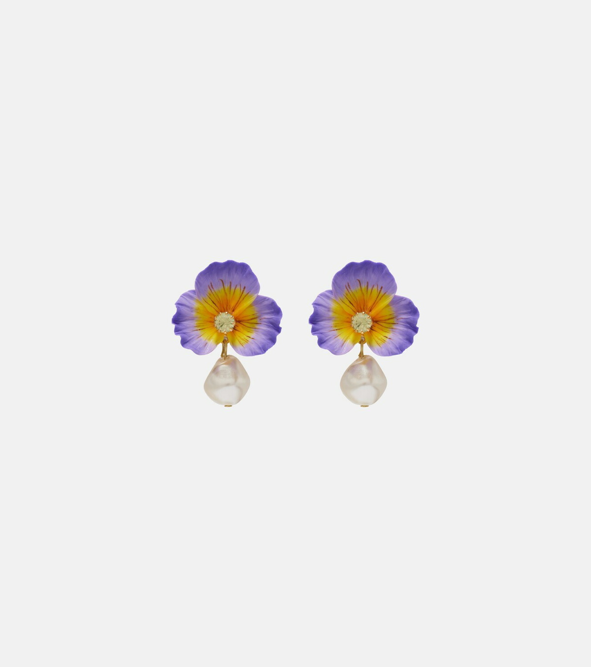 Jennifer Behr Embellished floral drop earrings