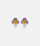 Jennifer Behr Embellished floral drop earrings