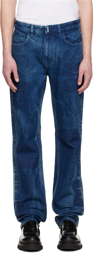 Photo: Givenchy Blue Marbled Jeans