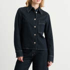 Closed Women's Striped Denim Jacket in Dark Blue