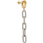 JW Anderson Gold and Silver Anchor Chain Earrings