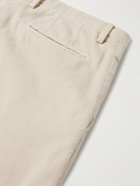 Boglioli - Slim-Fit Tapered Cotton-Moleskin Suit Trousers - Neutrals