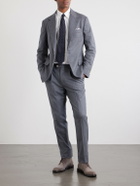 Brunello Cucinelli - Straight-Leg Pleated Wool Trousers - Gray