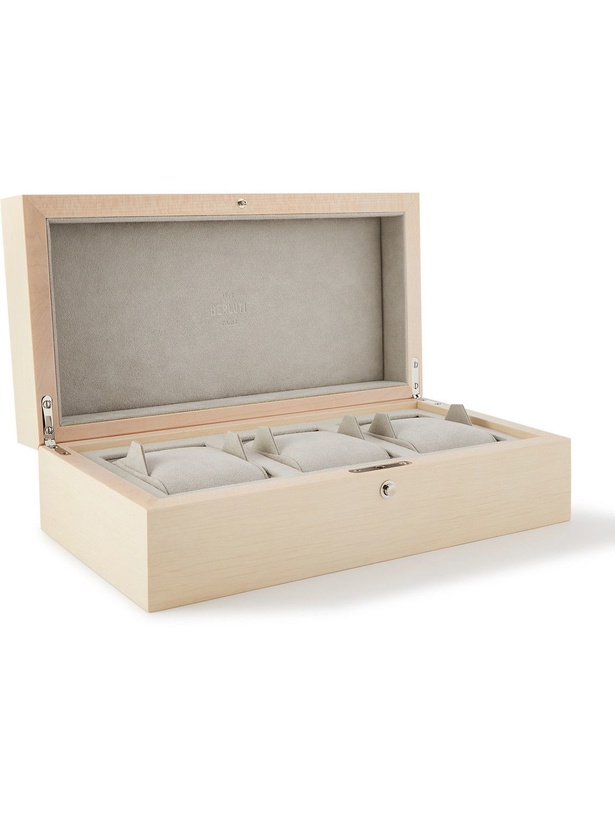 Photo: Berluti - Scritto Leather-Trimmed Birch Wood Watch Box