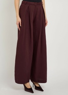 Faithfull The Brand Astrid Wide-leg Trousers Dark Red