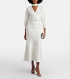 Roland Mouret Cutout knitted belted midi dress