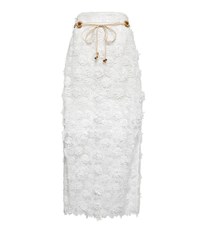 Photo: Zimmermann Raie lace midi skirt