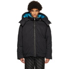 Ambush Black and Blue Reversible Down Hooded Jacket