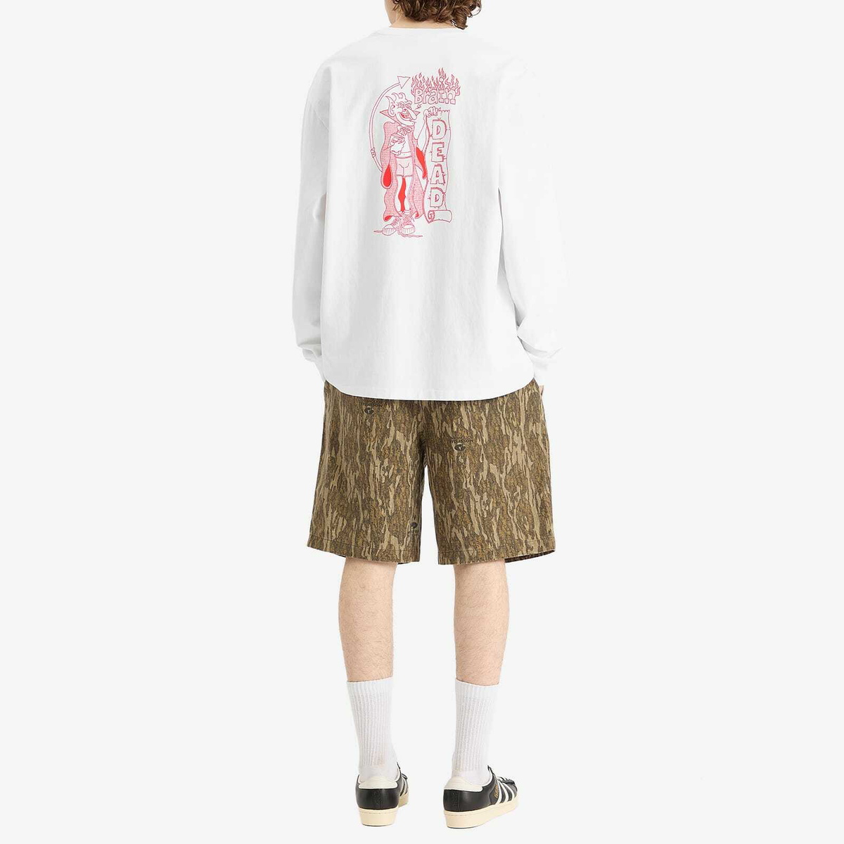 Brain Dead Men's Judgement Long Sleeve T-Shirt in White