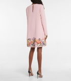 Costarellos Zinnia floral-embroidered minidress