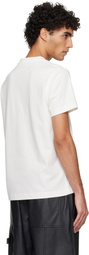 Burberry White Check Label Cotton T-shirt