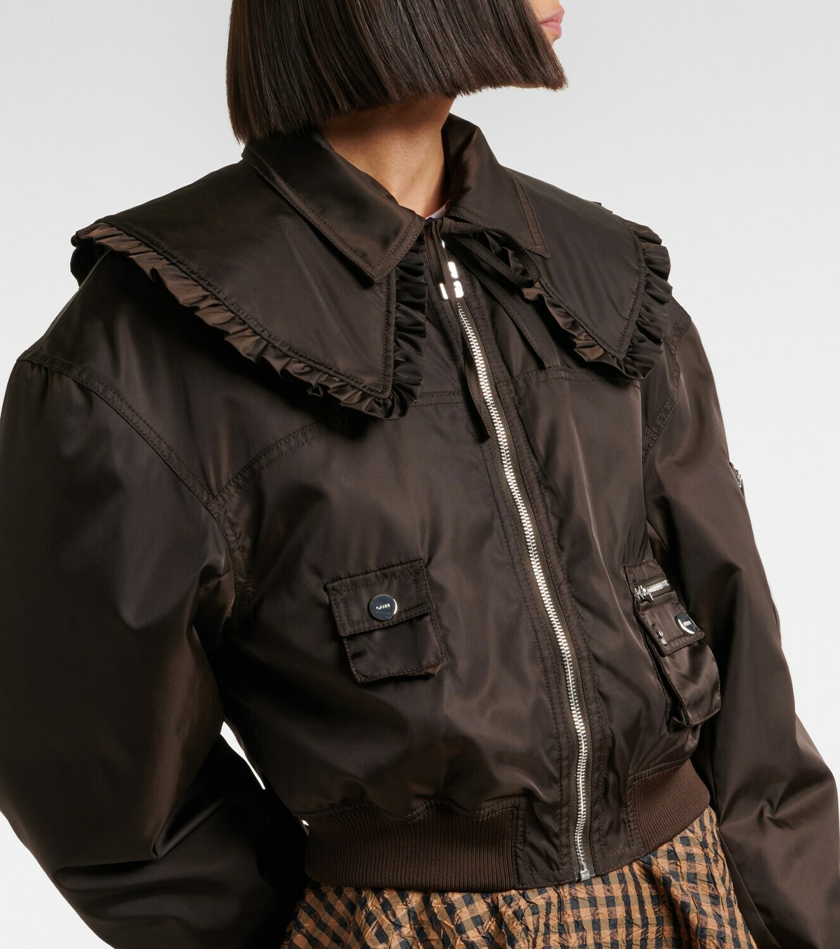 Ganni Duchess bomber jacket