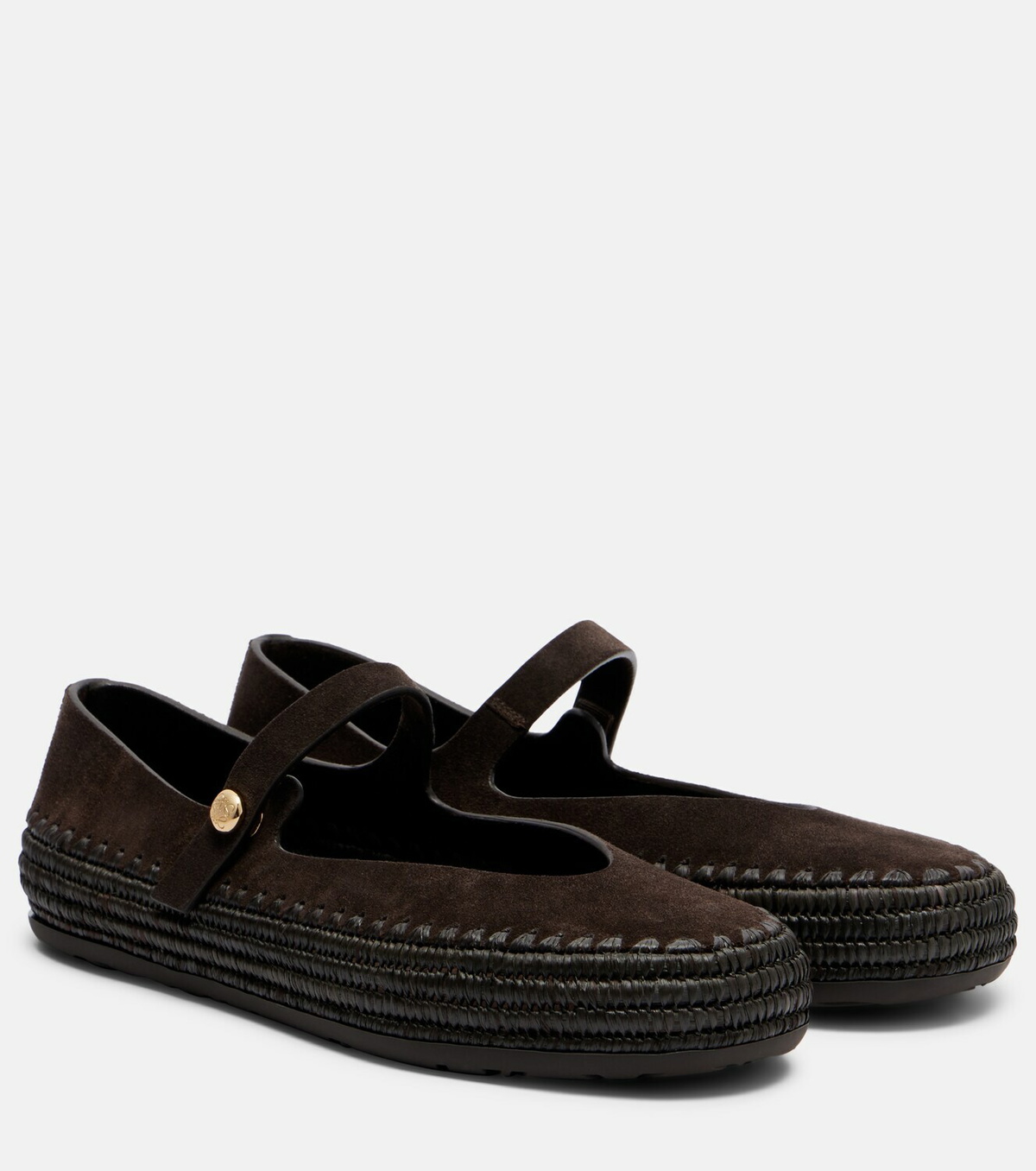 Loewe Paula's Ibiza Rio suede Mary Jane flats