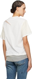 UNDERCOVER Off-White Paneled T-Shirt