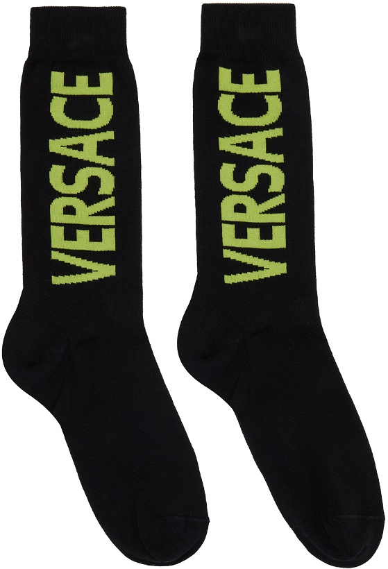 Photo: Versace Black Logo Socks