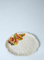 Les-Ottomans Porcelain Leaf Embossed Serving Plate