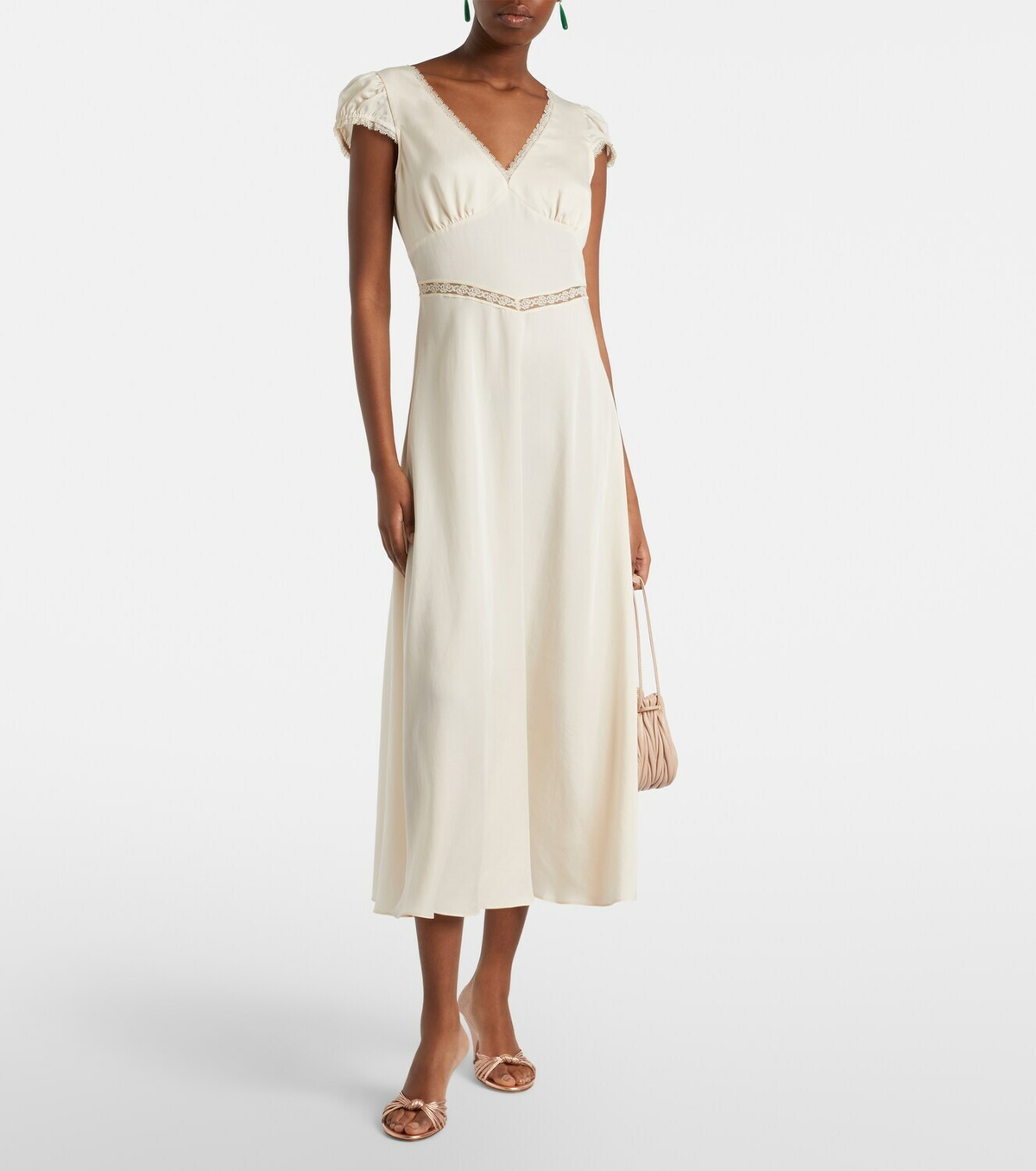Posse Perla lace-trimmed midi dress