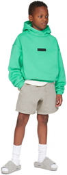 Fear of God ESSENTIALS Kids Green Patch Hoodie
