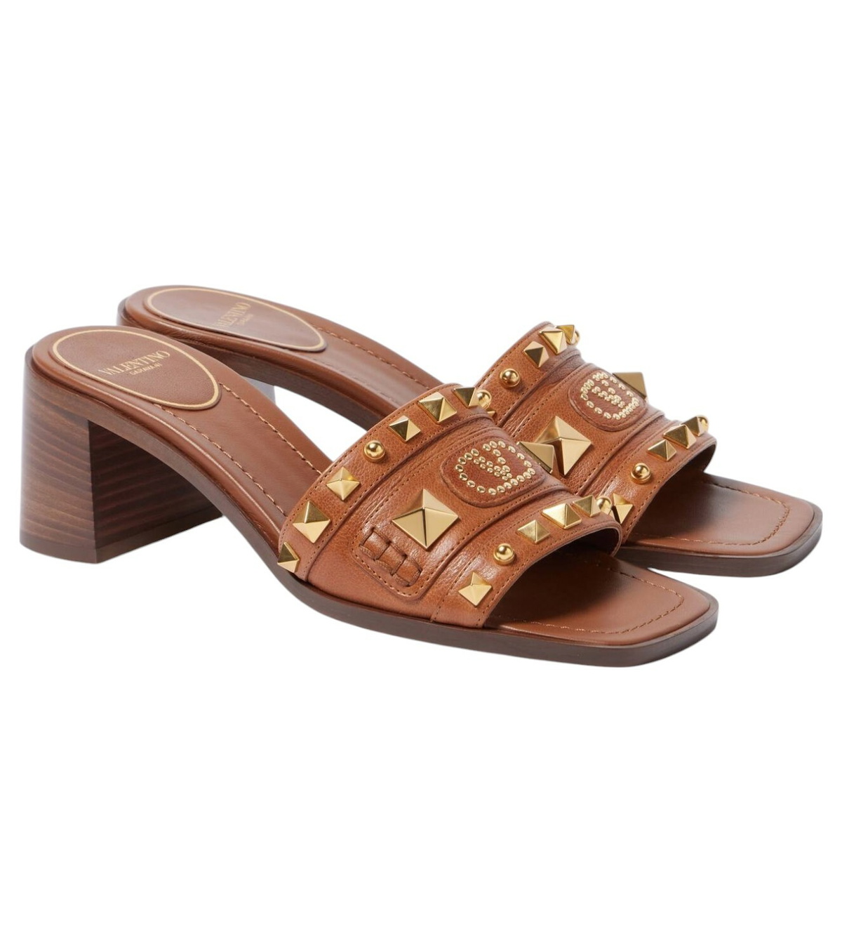 Valentino Garavani Plaster Caster 60 studded leather mules