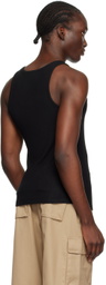 Coperni Black Embroidered Logo Tank Top