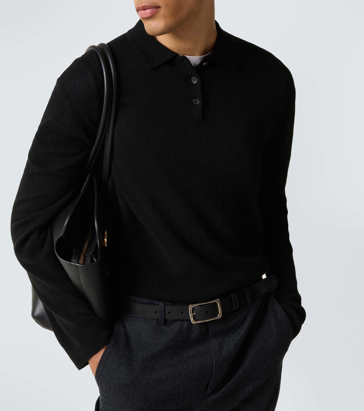Le Kasha Crete cashmere polo sweater
