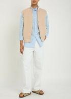 Raith Davi Hybrid Panelled Stretch-knit Gilet Stone