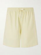 Saman Amel - Straight-Leg Silk Shorts - Yellow