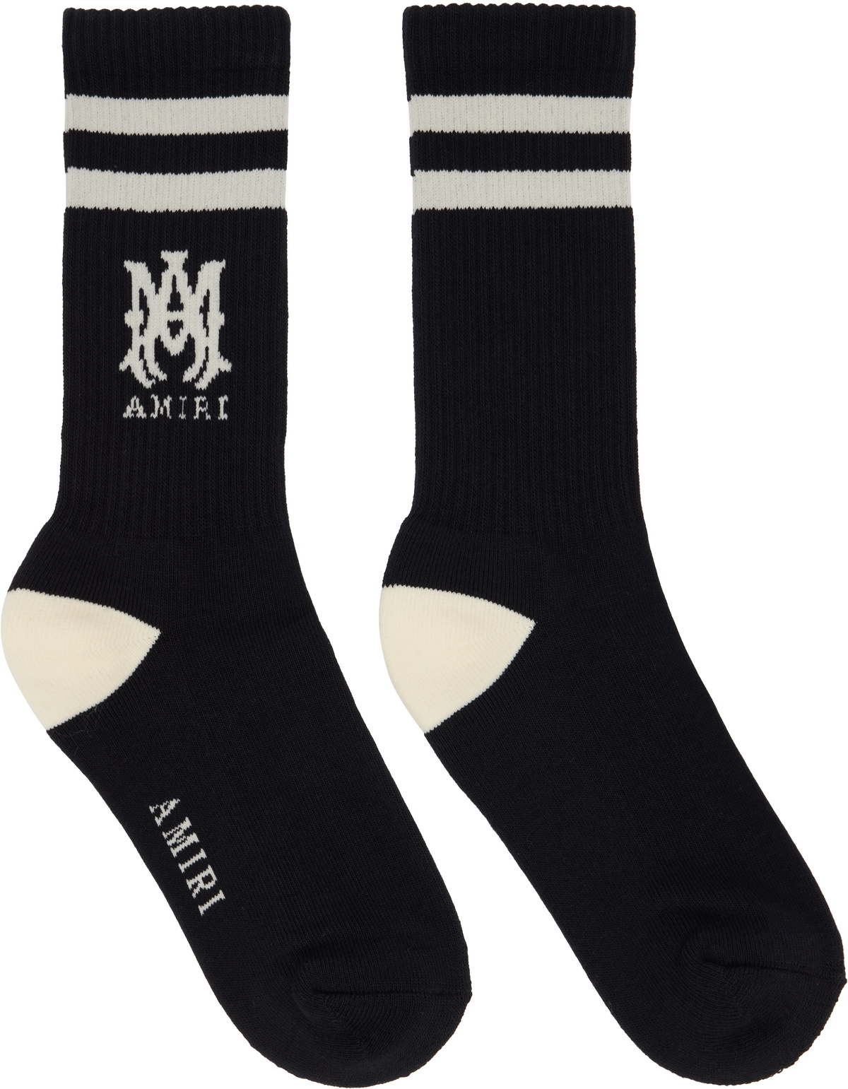 AMIRI ソックス 41-42サイズ AMIRI White & Black Stencil Socks Amiri