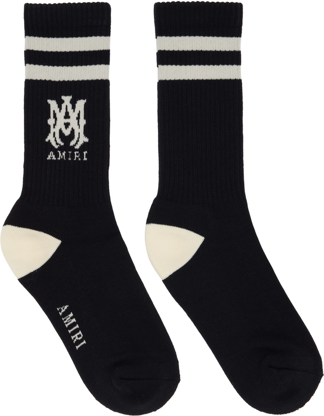 Photo: AMIRI Black MA Stripe Socks