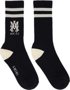 AMIRI Black MA Stripe Socks