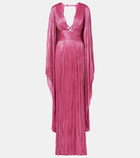 Maria Lucia Hohan Crystal caped silk gown