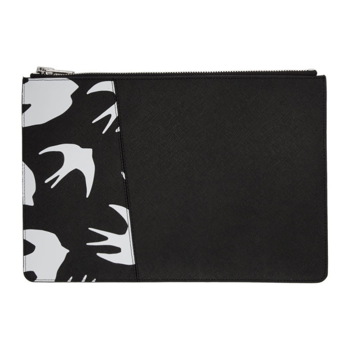 Photo: McQ Alexander McQueen Black and White Swallow Tablet Pouch