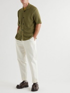 Mr P. - Open-Knit Cotton and Lyocell-Blend Shirt - Green
