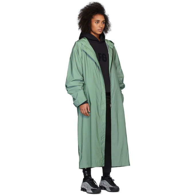 Fear of God Green Sixth Collection Hooded Raincoat Fear Of God