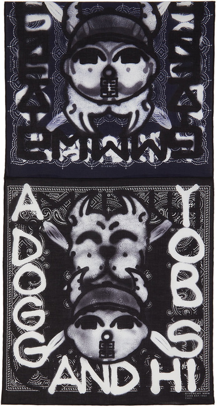 Photo: Givenchy Black & Navy Chito Edition Bandana Scarf