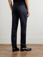 TOM FORD - Dyllan Straight-Leg Cotton-Satin Trousers - Blue