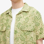 Beams Plus Men's Open Collar Block Print Shirt in Paisley