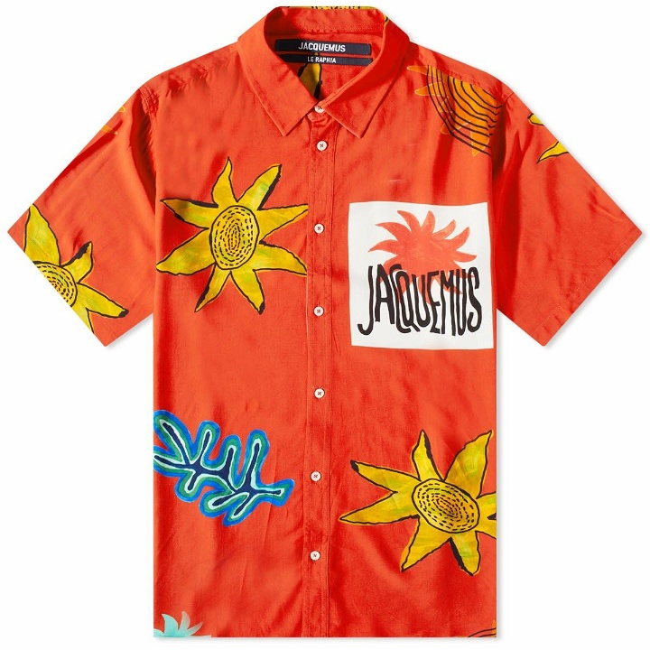 Photo: Jacquemus Men's Arty Sun Vacation Shirt in Red