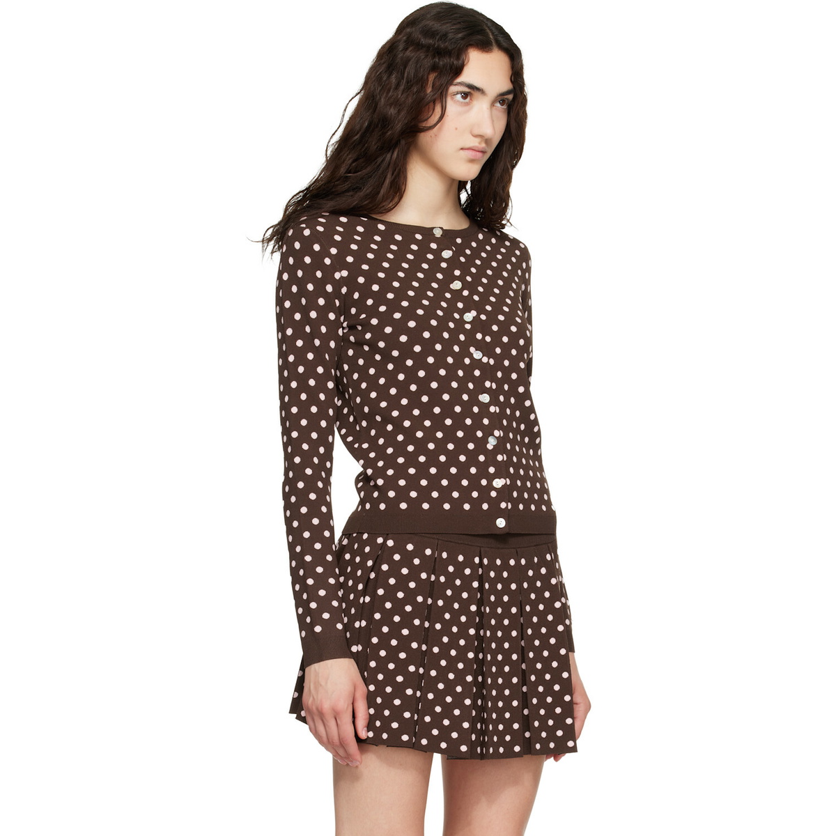 Sandy Liang Brown Fable Cardigan