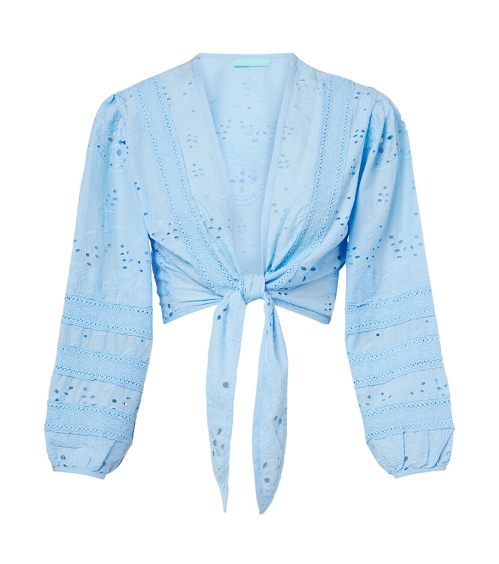Photo: Melissa Odabash Pia broderie anglaise cotton top