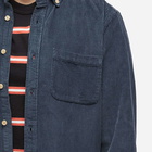 Portuguese Flannel Men's Lobo Button Down Corduroy Shirt in Navy