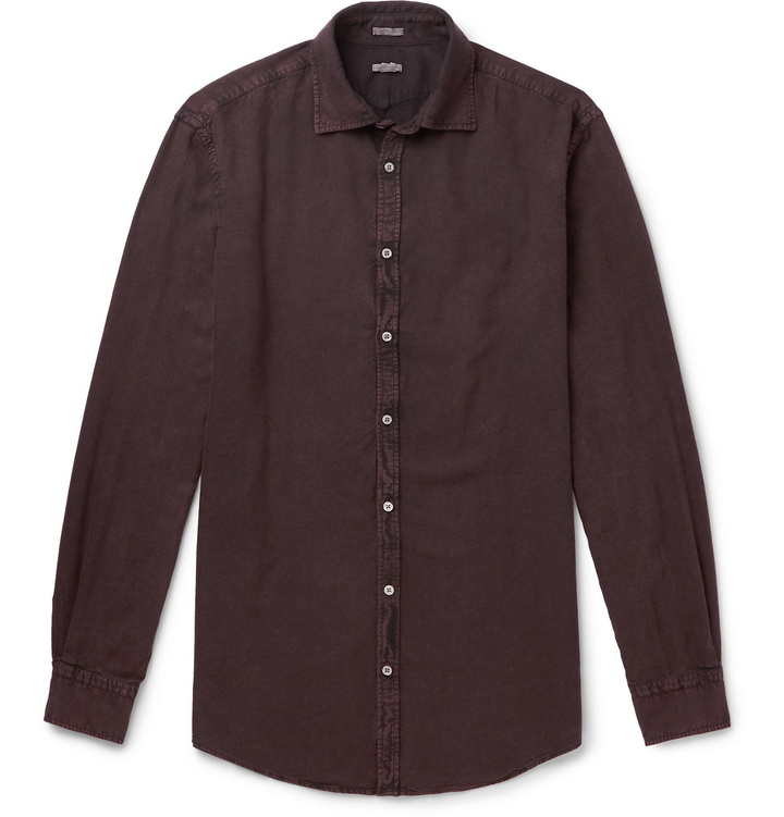 Photo: Massimo Alba - Genova Flannel Shirt - Burgundy